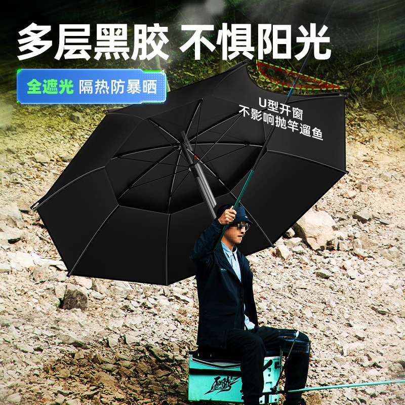 Paraguas de pesca 2025 nuevo paraguas de pesca al aire libre paraguas de muletas de lluvia contra el sol