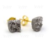 natural agate crystal Seven color Nation Punk Trend Metal girl Family name Big Jewelry Ear Studs