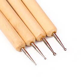 美甲点珠笔指甲工具波点双头专用镶钻点缀初学者两用钻粘点5支装