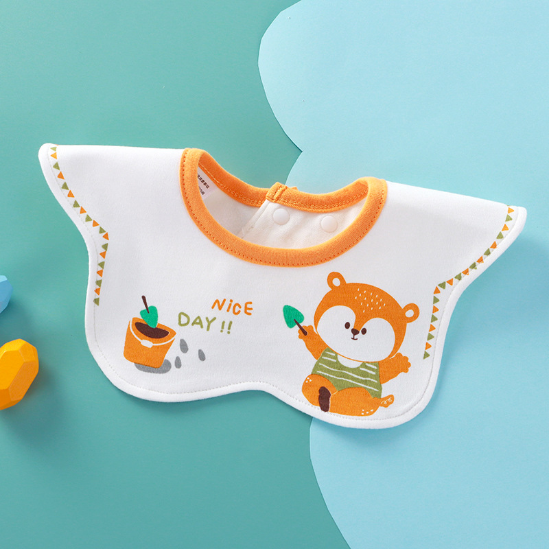 Babero para bebé toalla de saliva para bebé algodón impermeable recién nacido a prueba de vómitos babero para comer 360 grados rotación primavera y verano