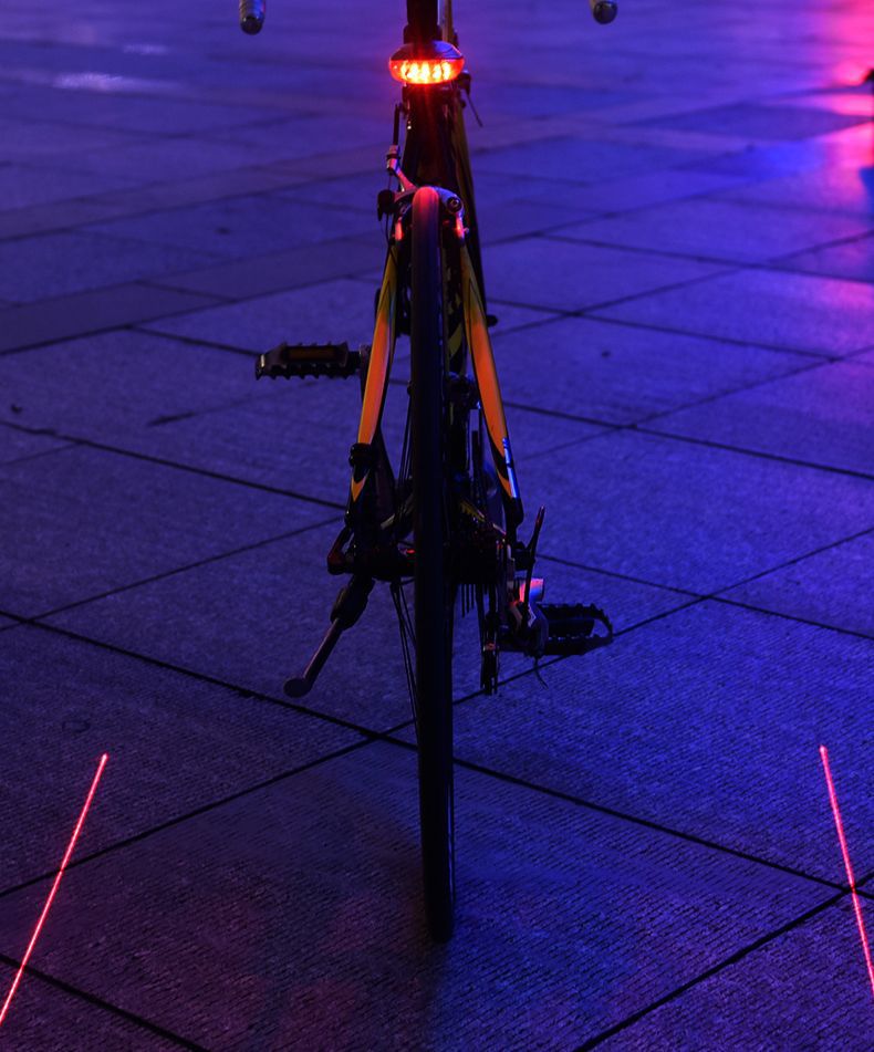 Fahrrad Schwanz Mountainbike Nacht Reiten Laser Blinkende Hinten Radfahren Warnung Flash Licht Ausrüstung Zubehör_voghion.com