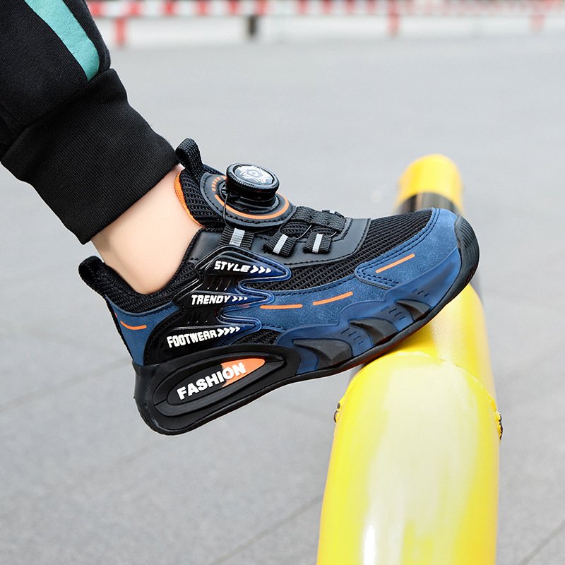 Zapatos deportivos para niños 2026 primavera nueva malla ligera transpirable zapatos de correr para niños zapatos casuales antideslizantes para niños mayores