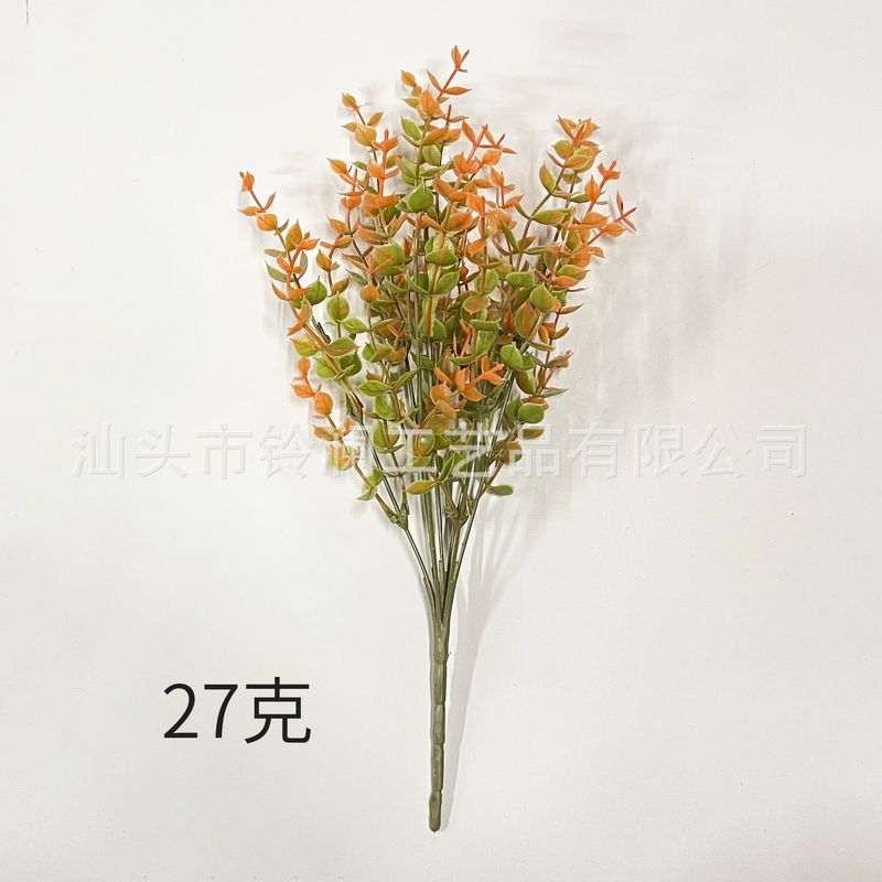 跨境爆款 秋色尤加利紫罗兰家居户外装饰假花仿真花把束厂家批发|undefined