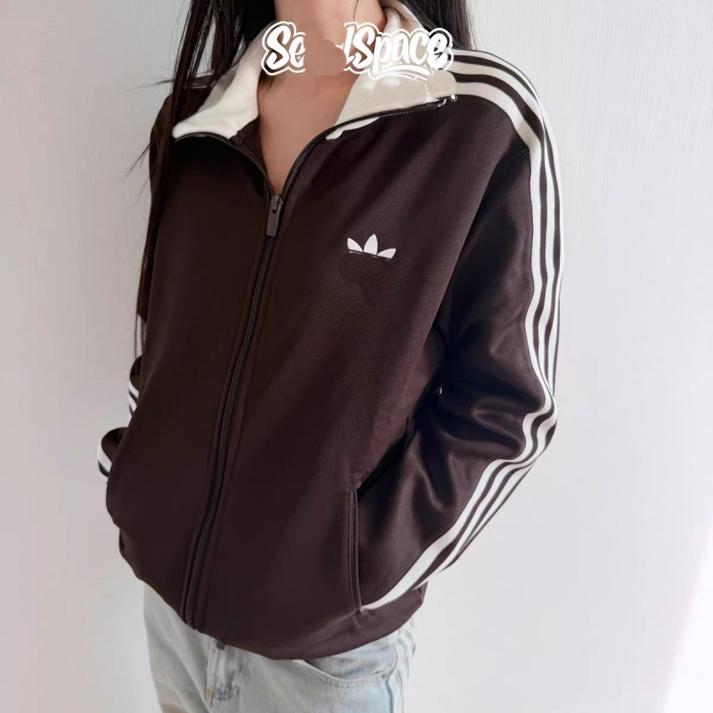 Three-leaf embroidered casual cardigan sweatshirt, trendy unisex spring/autumn sports jacket, loose and versatile fashion top
