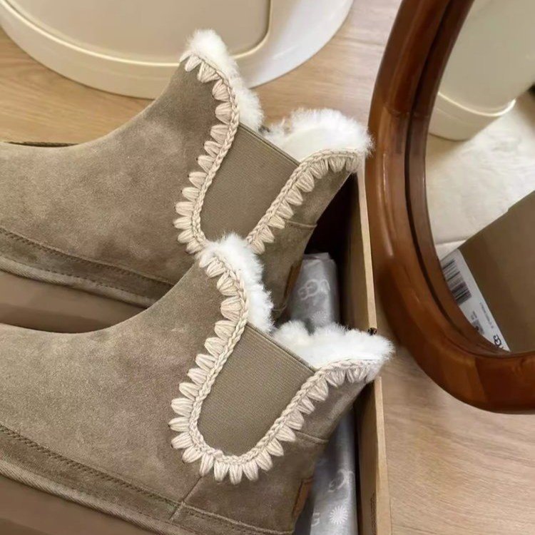 Stivali invernali da donna tutto in uno Stivali da neve Pan di Spagna Suole spesse Maggiore traspirabilità Scarpe casual_voghion.com