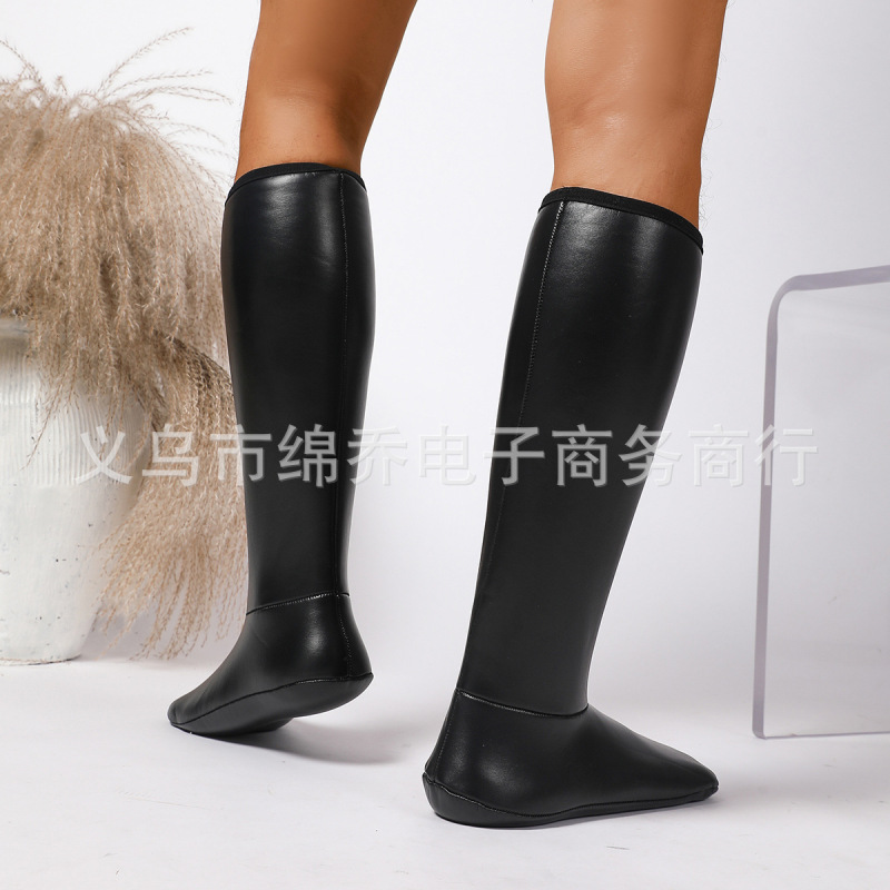 Leather Floor Socks for Adults, Men and Women, Non-Slip Indoor Ultra-High Tube Soft-Soled Sock Covers, Fleece-Lined, Thickened, Warm Carpet Socks Leather Floor Socks for Adults, Men and Women, Non-Slip Indoor Ultra-High Tube Soft-Soled Sock Covers, Fleece-Lined, Thickened, Warm Carpet Socks