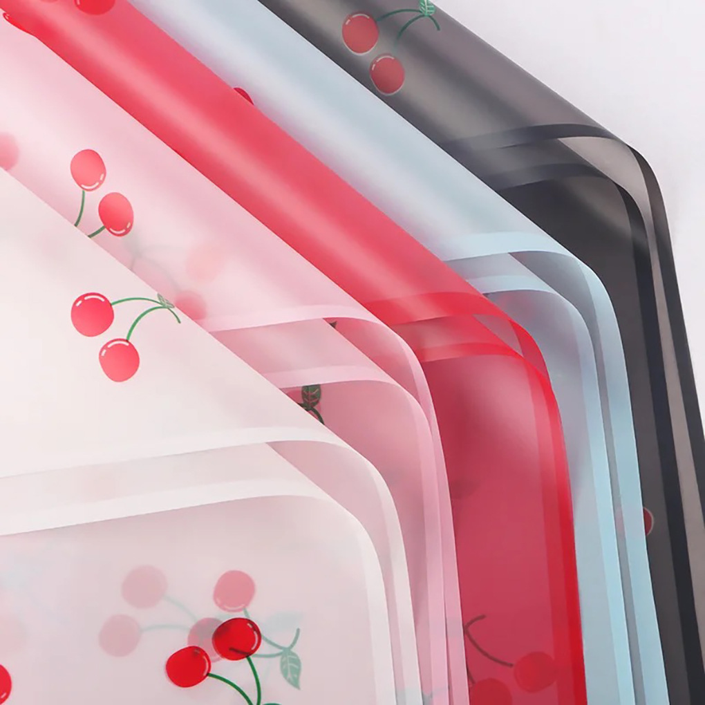 Li Zhi Ran cereza niebla superficie impermeable flor embalaje floral embalaje semitransparente papel hansu embalaje floral