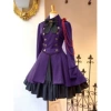 Y193 Bow Nodular Worker Women's Skirt [Purple]