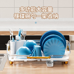 佐誠厨房物置棚に食器と箸を入れて、箱入りの食器皿を収納します。