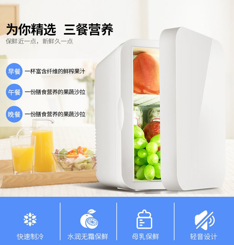 Dropshipping Cross-Border Mini Refrigerator, Small Household Dormitory Single-Door Refrigeration Unit, Dual-Use Car and Home Electric Refrigerator