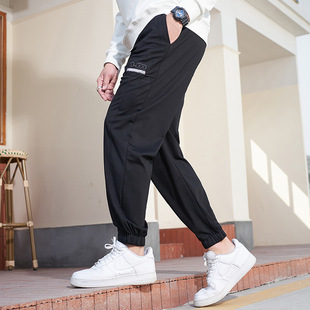 [Clear Stock/Broken Code] K3013 Large Size Bottoms for Fat Men Spring Letter Embroidery Plus Size Thin Sweatpants for Men