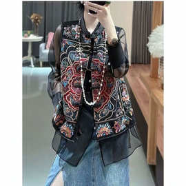 9023欧货重工刺绣马甲