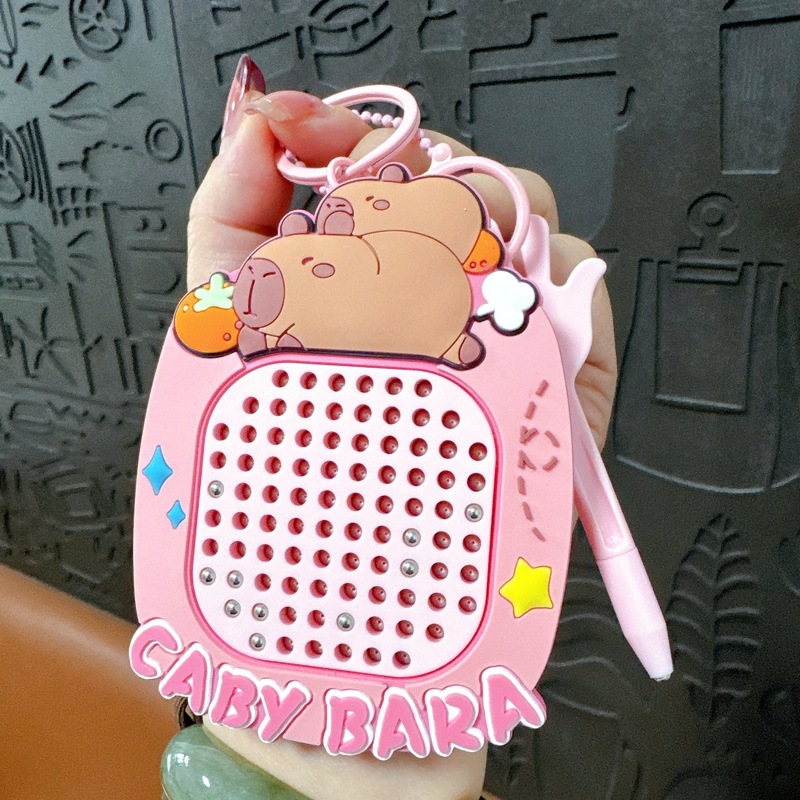 メーカー直送 磁気ボール付きお絵かきボードキーホルダー 人気商品 サンリオ マグネットペンダント バッグ飾り 磁気お絵かきボード|undefined