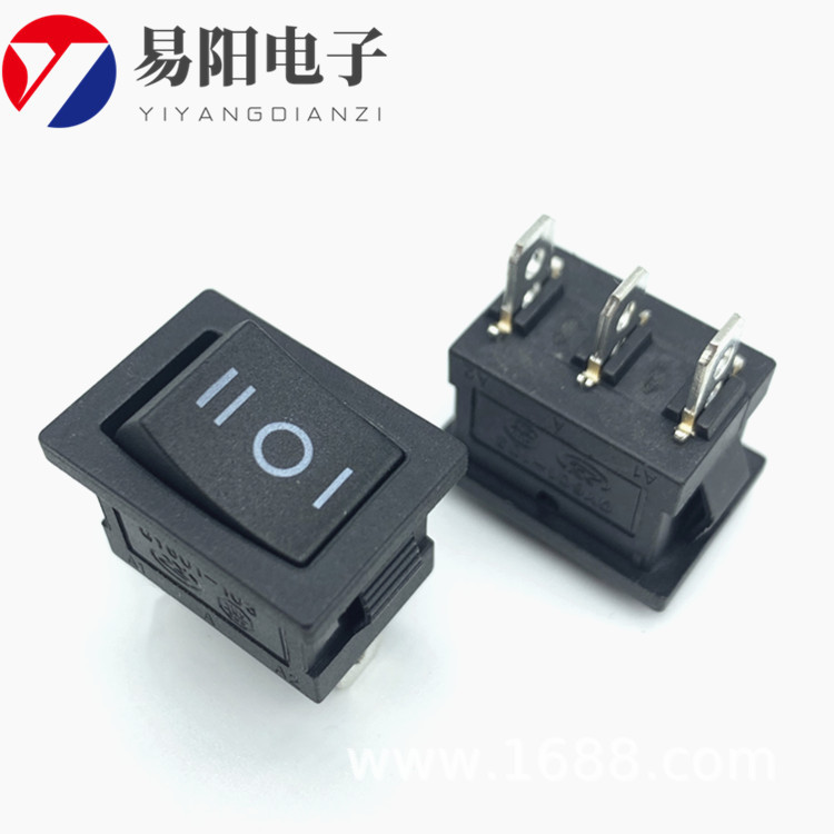 船型开关KCD1两档三档 2脚3脚4脚6脚带灯翘板船形电源开关