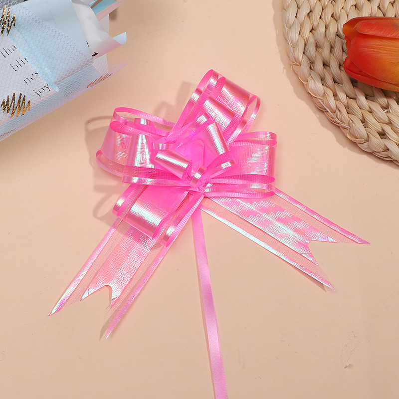 Nuevo medio 30 # hilo de nieve Iris flor dibujada a mano al por mayor brillante flash guirnalda cinta ventas directas de fábrica