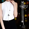 Advanced accessory, sweater, chain from pearl, long trend demi-season necklace, high-quality style, Japanese and Korean