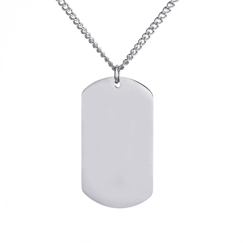 Geometric, Customization Laser Engraving Pattern All Seasons Season Men's Gender Retro Classic Style Geometric Customization Laser Engraving Titanium Steel Plating Men's Pendant Necklace Men Pendant Necklaces