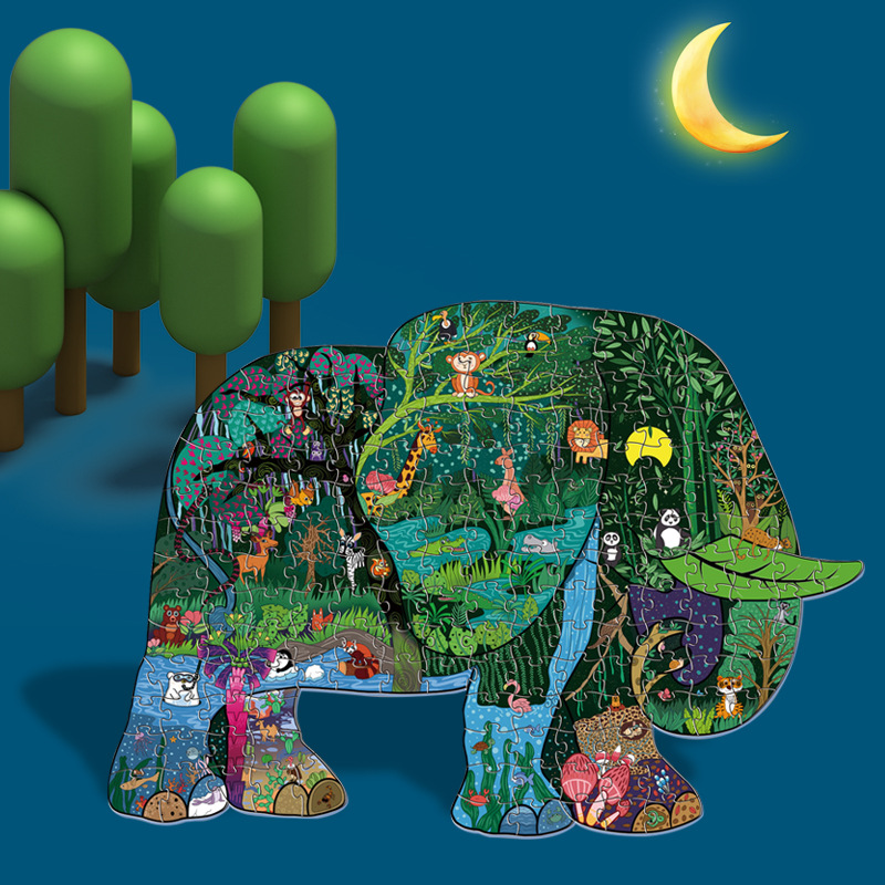 Rompecabezas de niños educación temprana juguetes educativos kindergarten regalo grande rompecabezas de papel de dibujos animados al por mayor