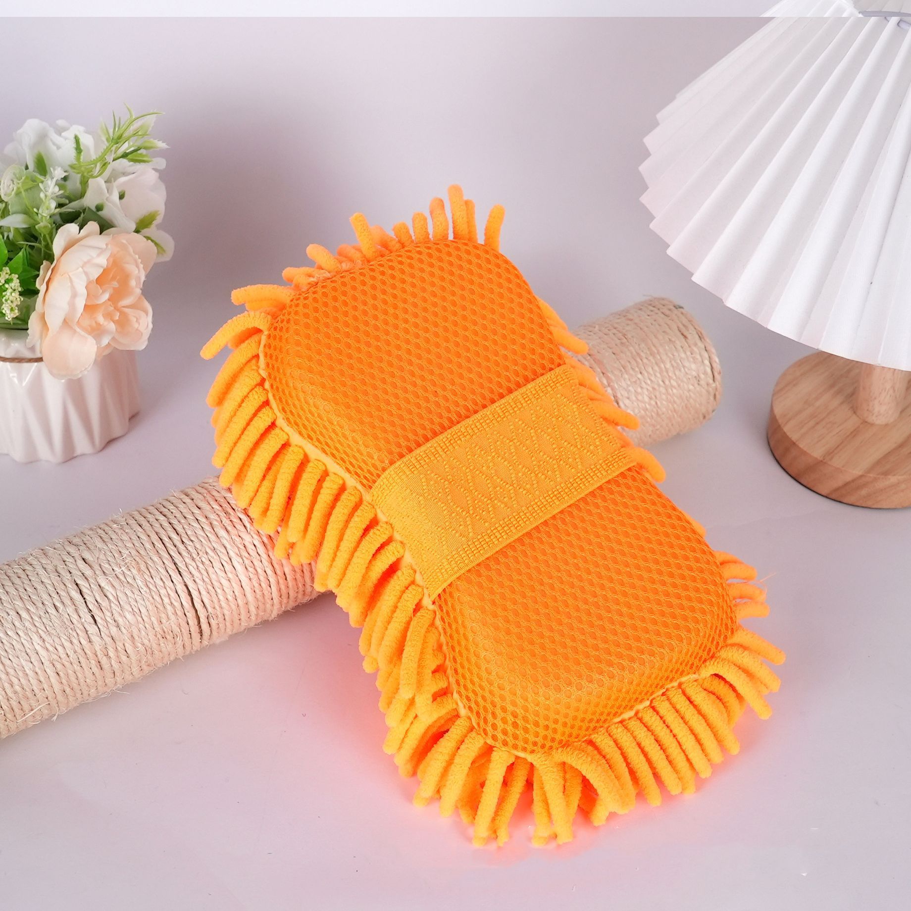 Bolsa de esponja de Chenille no es fácil de herir pintura de automóvil coral limpiador de tela espesa toalla de esponja guantes de lavado de automóviles