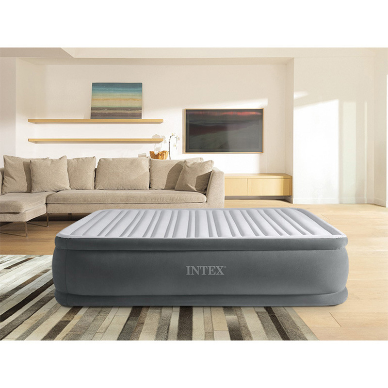 INTEX64414 new luxury double-person heightened inflatable mattress double-layer built-in electric pump air bed
