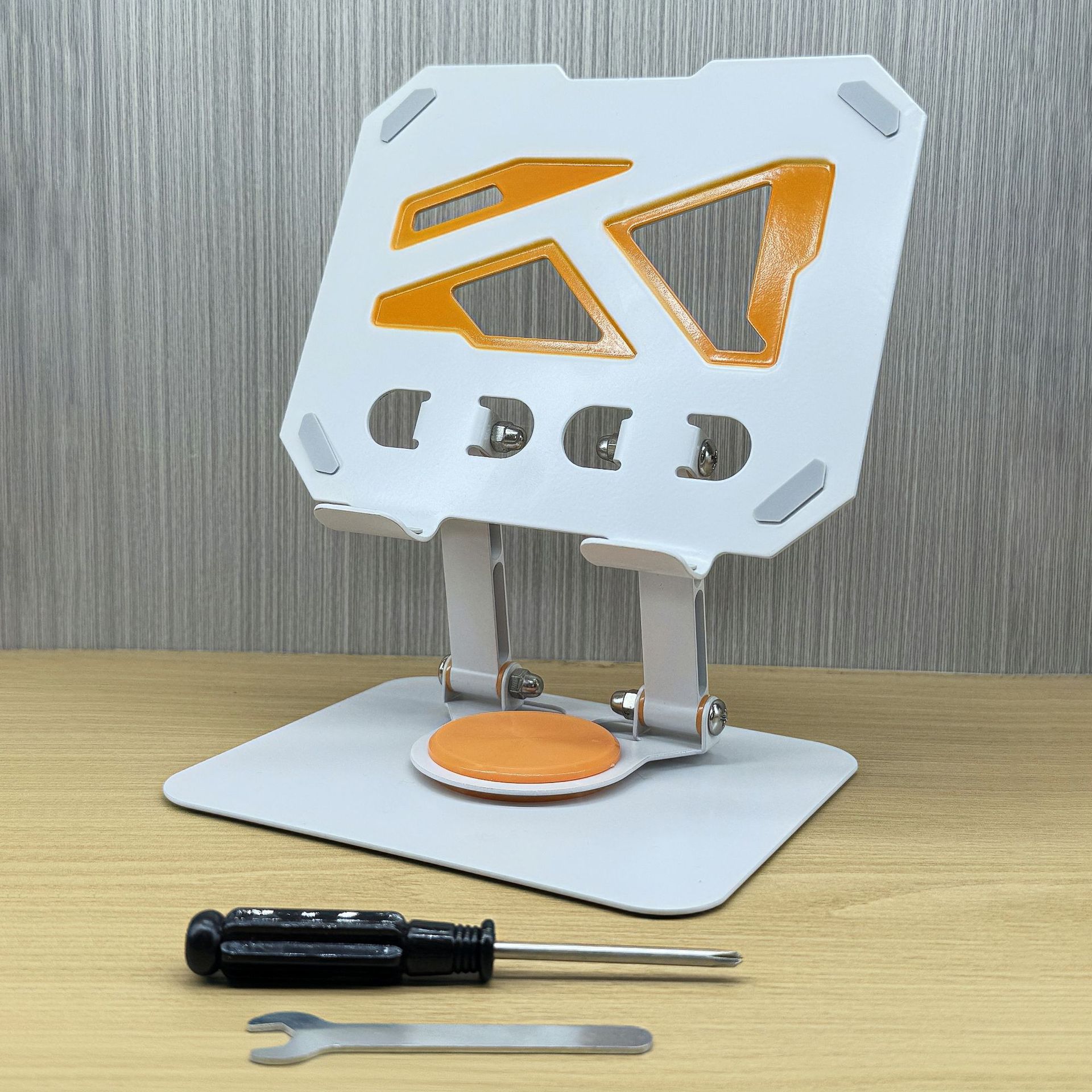 Popular carbon steel 360-degree rotating mobile phone holder desktop metal portable storage foldable lazy broadcast live streaming holder