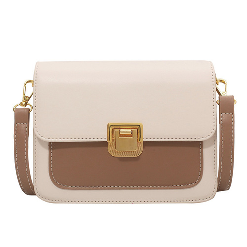 Textured crossbody small bag for women  spring new style fashionable versatile contrasting color small square bag niche shoulder bag