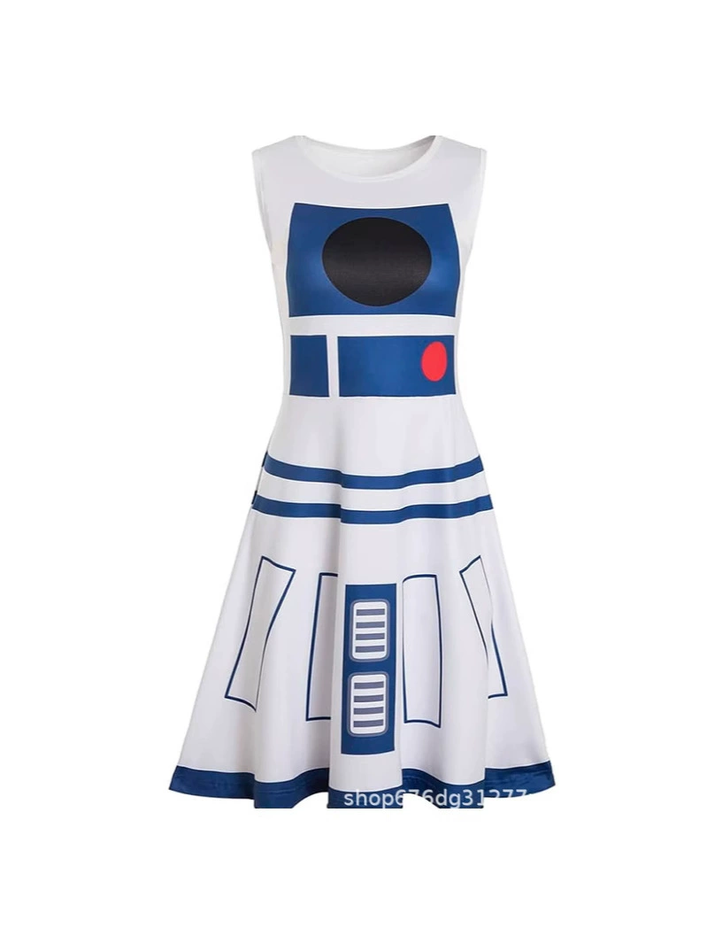 Костюм R2-D2 в стиле Звездных Войн, антропоморфный косплей женский, комбинезон для Хэллоуина и сценических выступлений