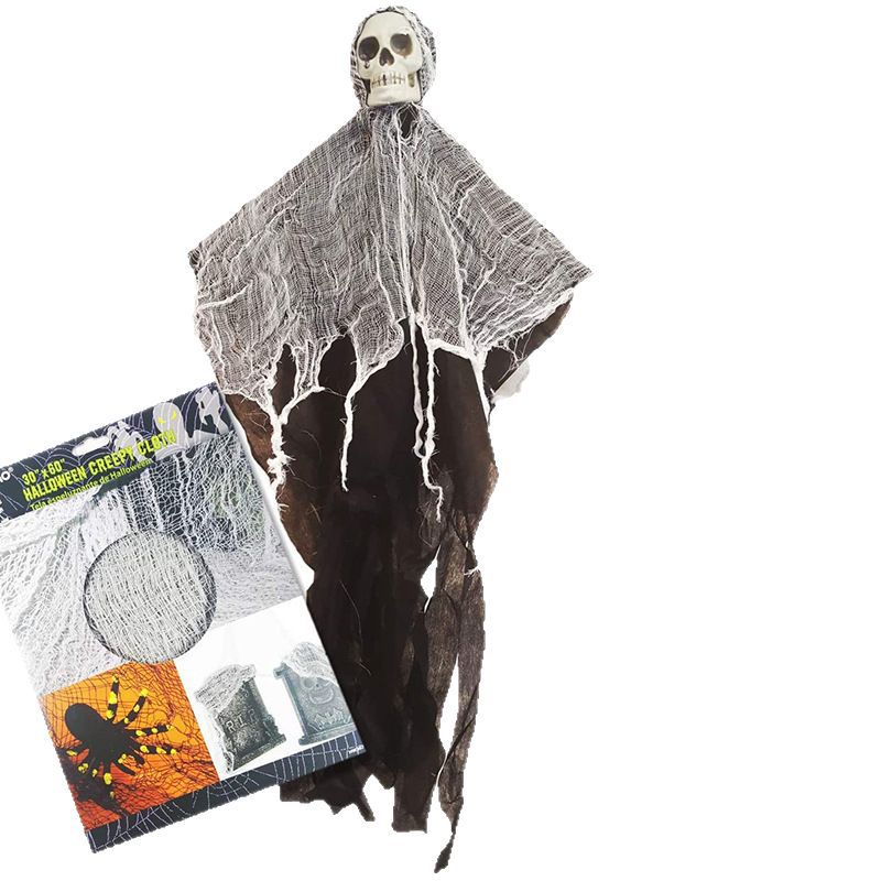 Decoración de Halloween props calavera gaza colgar bar fantasma puerta de la casa embrujada calavera colgar colgante