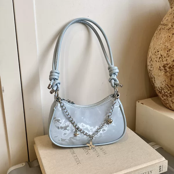 Cross-Border Chain High-End Underarm Bag, Fashionable Color-Blocking Versatile Dumpling Bag, Trendy Large-Capacity Stylish Shoulder Bag