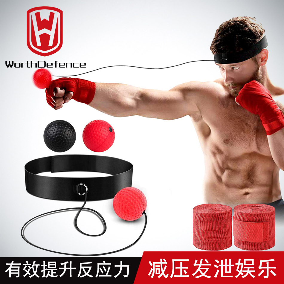 Headband-mounted Boxing Reaction Ball, Stress Relief Ball, Magic Speed Ball, for Adults and Children, Training, Fitness, Entertainment, and Home Use