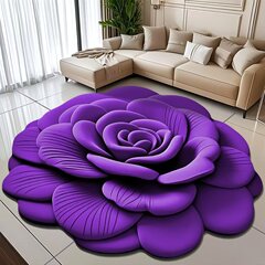 特殊な形の大きな花クリスタルベルベットカーペット寝室コンピュータ椅子リビングルームソファ回転椅子ハンギングバスケットホームスタディカーペット