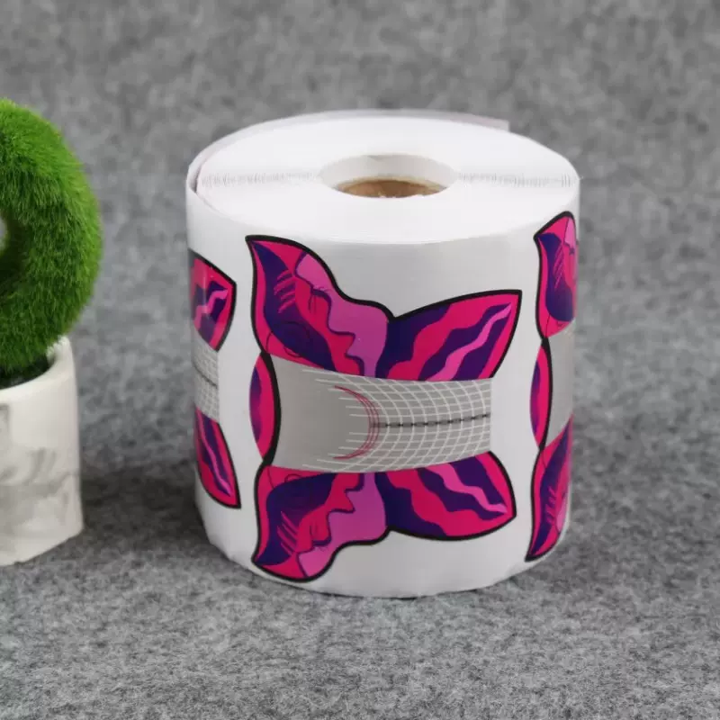 美甲套装 卷装蝴蝶型纸托 光疗甲水晶甲美甲纸托 美甲用品300片