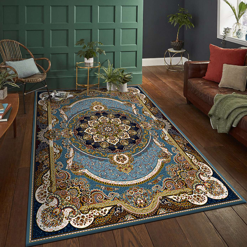 Tappeto vintage boho stile persiano in velluto cristallo morbido_voghion.com