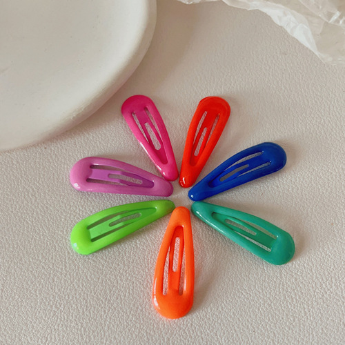 y2k dopamine glow-in-the-dark water drop mini hair clip child hair accessories baby baby colorful bb hair clip