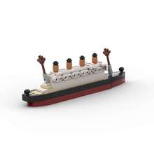 MOC批发兼容乐高小泰坦尼克号游轮10294益智拼装轮船积木玩具模型