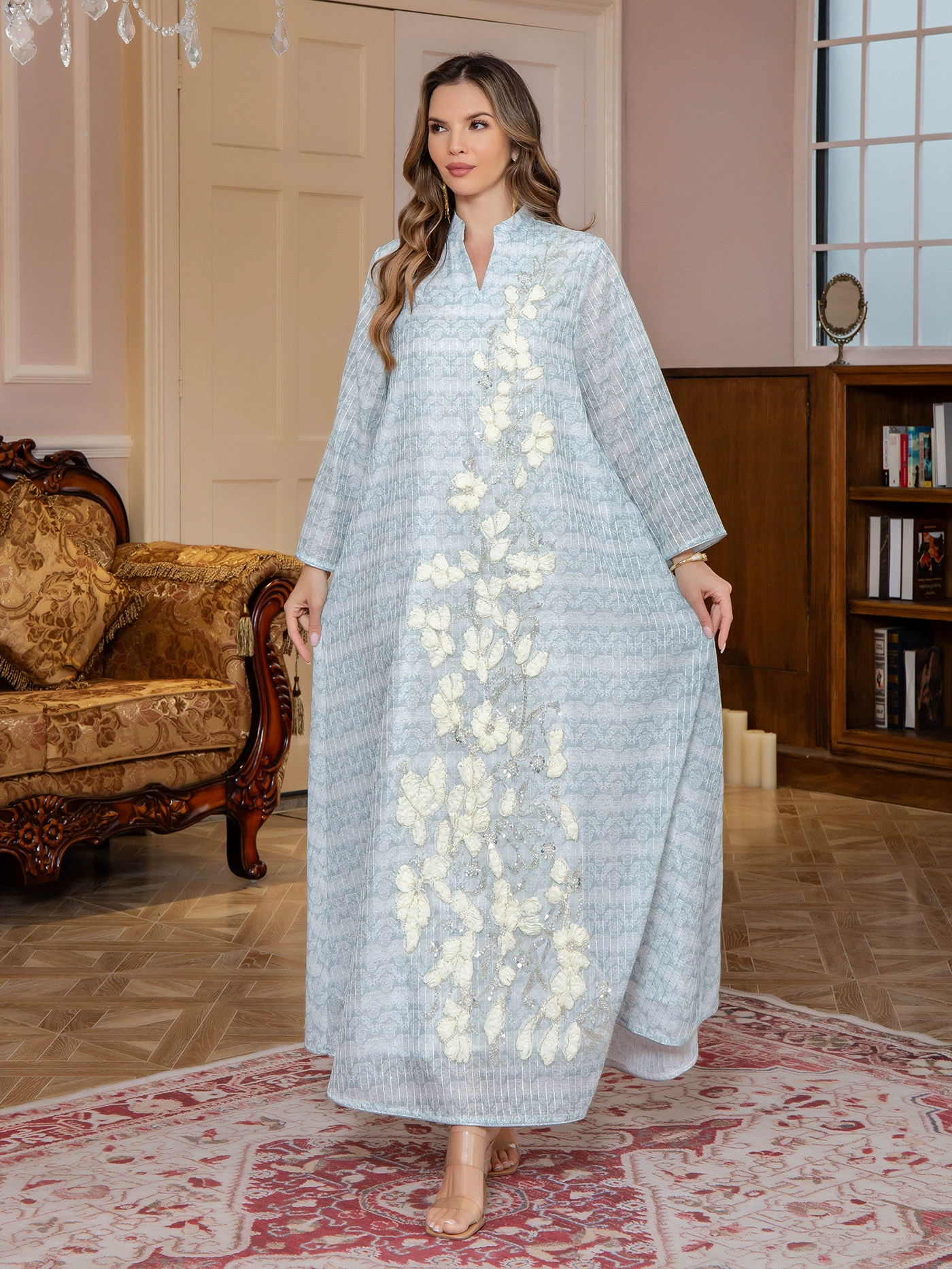 Новый мусульманский платок-robe, ближний Восток, одежда джалабия, длинное платье с длинными рукавами
