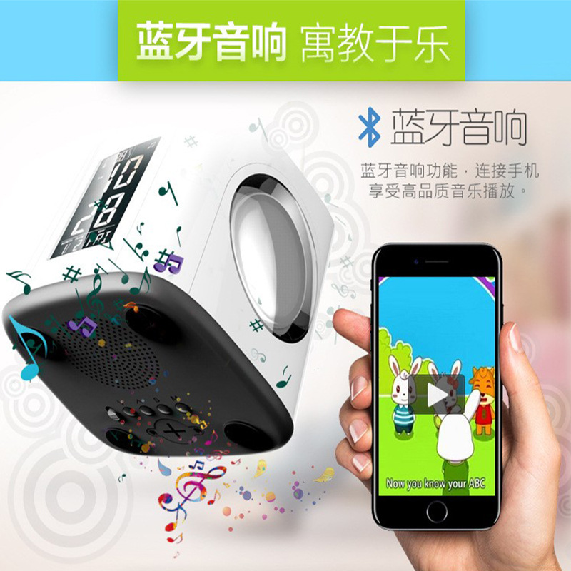 LED desk lamp manufacturer with calendar alarm clock Bluetooth USB multi-color atmosphere children student eye-protection pen holder desk lamp