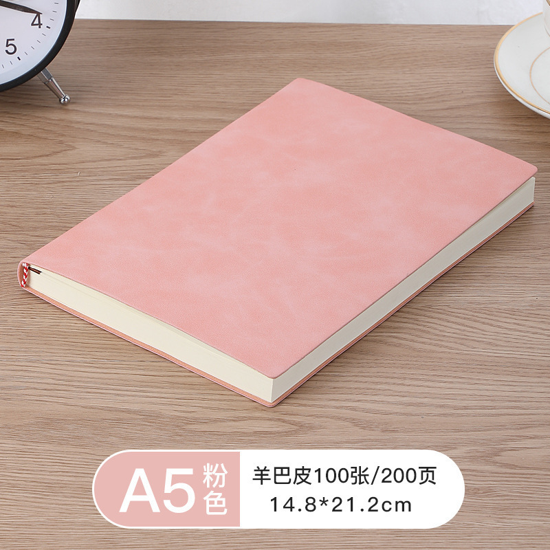 Cuaderno A5, cuaderno grueso personalizado de piel de oveja, cuaderno de piel de oveja suave, bloc de notas de negocios A6 grueso, cuaderno B5.