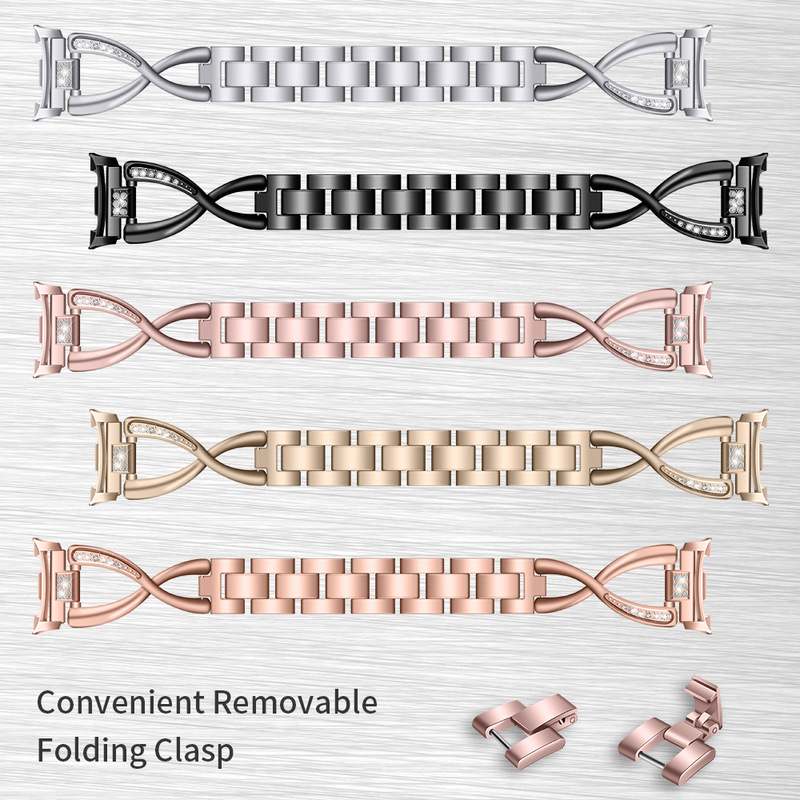 Suitable for Samsung Watch8/9 Smart Watches, New Diamond-Encrusted Large X Zinc Alloy Watch8Classic Watch Strap Suitable for Samsung Watch8/9 Smart Watches, New Diamond-Encrusted Large X Zinc Alloy Watch8Classic Watch Strap