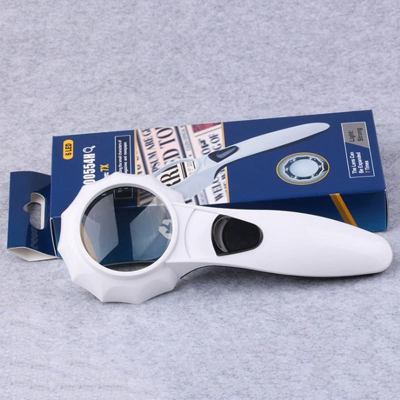 Завод Новые продукты Пластиковая Лупа HD с 6LED Свет Дети Наука Образование Пожилые Чтение Handheld Оптовая