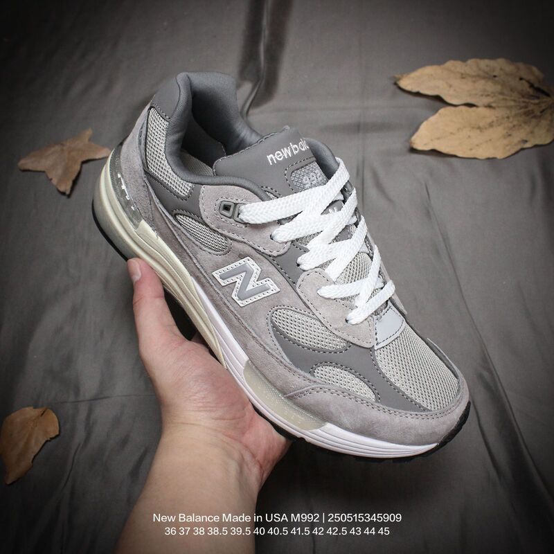 Putian Pure Original Nb992 Original Gray Men's and Women's Sports Jogging Shoes Made in the United States Nb993 Breathable Lightweight Basketball Dad Shoes