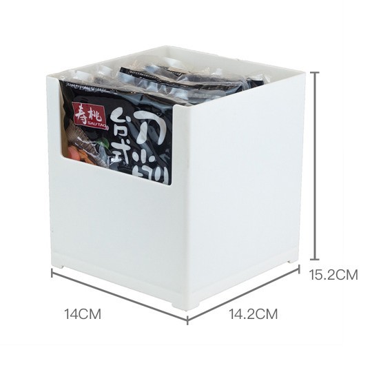 Gabinete de cocina de estilo japonés cajón de almacenamiento caja de organización de plástico máscara cosmética de escritorio caja de almacenamiento de ángulo recto