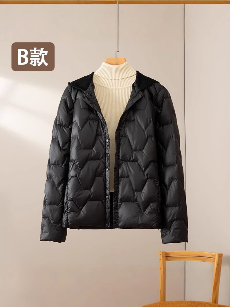 Transfronterizo U casa otoño y invierno nueva chaqueta de cuello en V damas delgada y suelta para aumentar el tamaño interior chaqueta con capuchón de camisa blanca