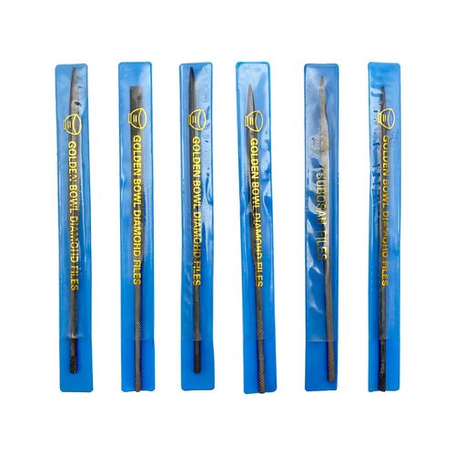 Assorted Wine Jar Diamond Plastic Surgery File Set Bamboo Leaf Flat Semicircle Rounded Corner Triangular 140mm 200mm