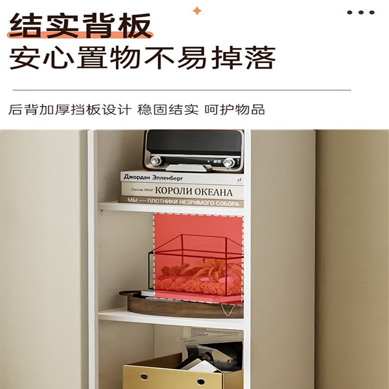 estante de libro grueso estante de piso estrecho con puerta estante de libro integrado contra la pared simple escritorio esquina armario de almacenamiento