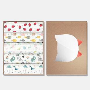 Gauze towel cotton wash towel 6 layers of combed cotton wash towel gift box large gauze towel 5 Pack 35*75