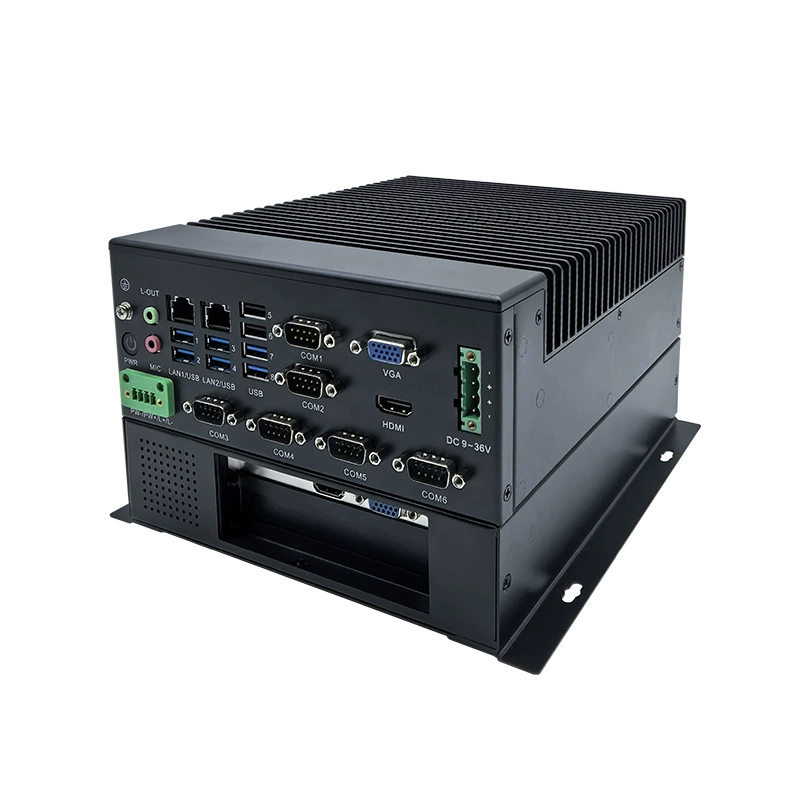 204A2 industrial computer 10th and 11th generation fanless industrial control host expandable with dual disks and dual slots - 20 to 70 wide temperature