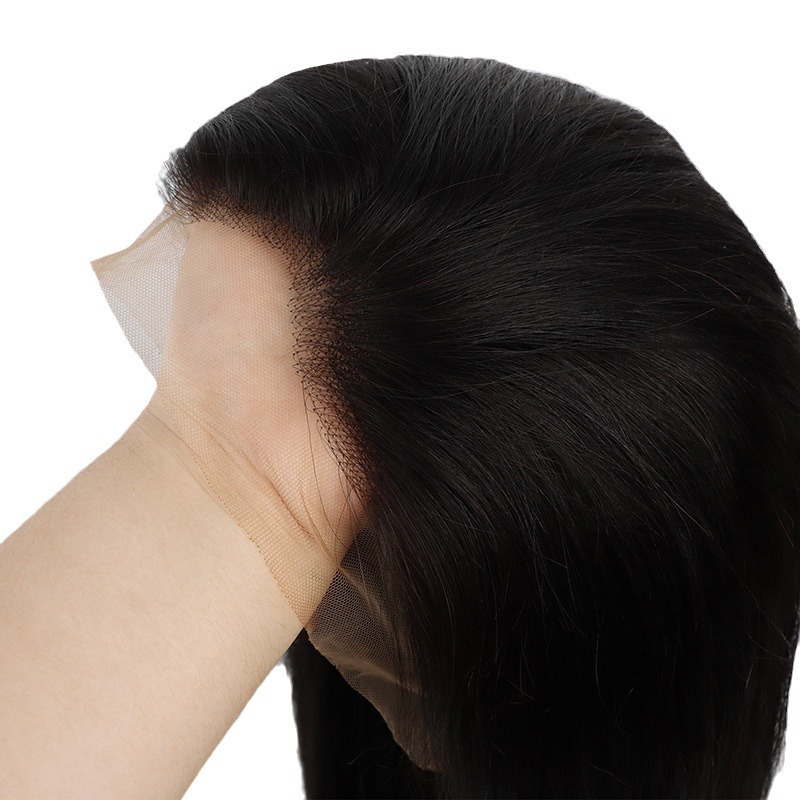 Xuchang 13*4 parrucca frontale in pizzo pieno di capelli veri parrucche di capelli umani lisci_voghion.com