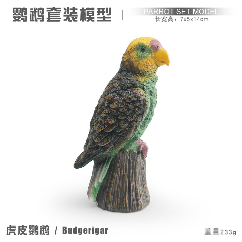 Exportación transfronteriza de simulación de pájaros modelo de papagaios peonía papaio de escritorio decoración estática juguetes