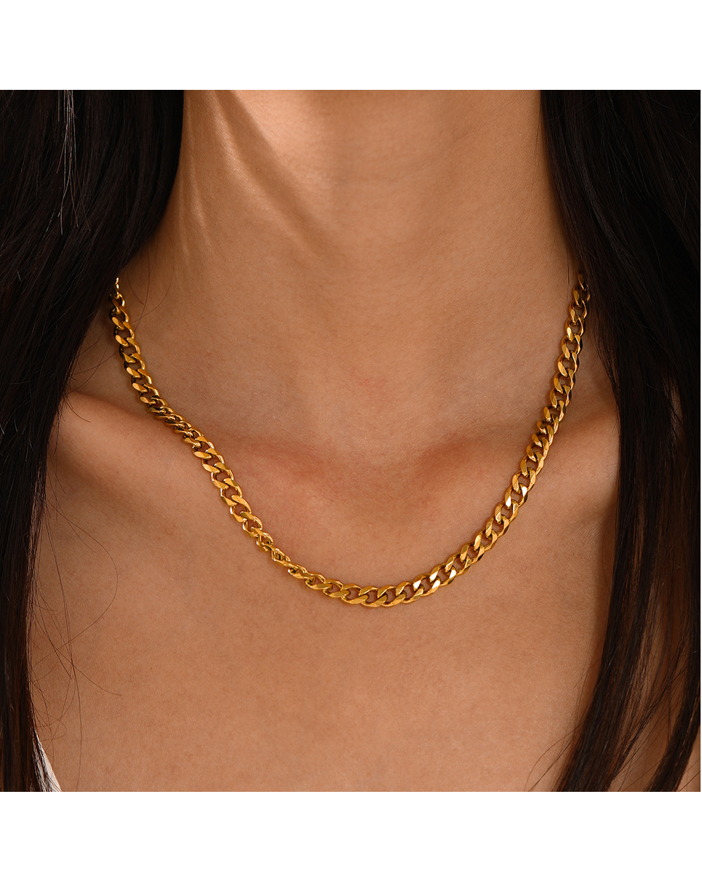 Simple Style Geometric Stainless Steel Gold Plated Necklace